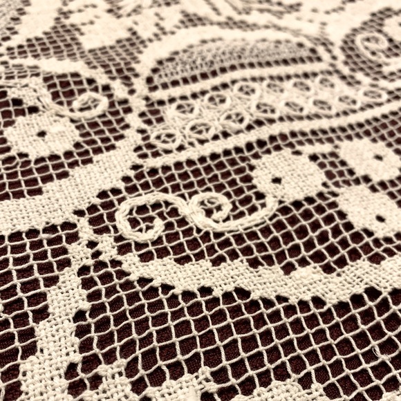 🌟HOST PICK🌟 Antique European Bobbin Lace Tablecloth 1920-30s Crotchet Lace - Picture 2 of 6